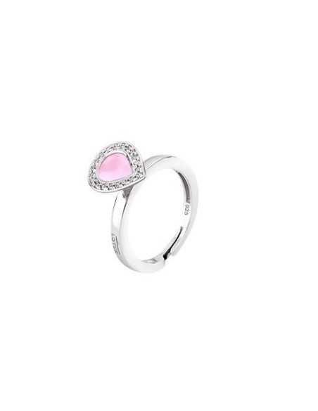 Lotus Silver Anillo Gota Rosa