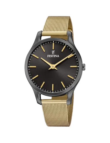 Festina BoyFriend Cadena Milanesa Dorado/Negro