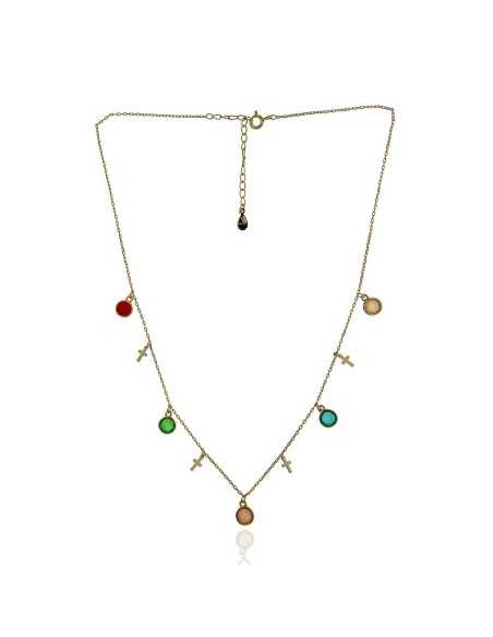 Amagoa Gargantilla Chatones y Cruz Dorada