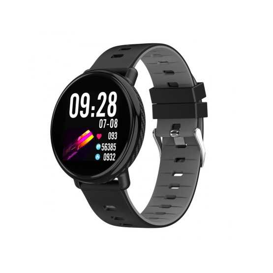 Eurofest Smartwatch Caucho Negro/Gris