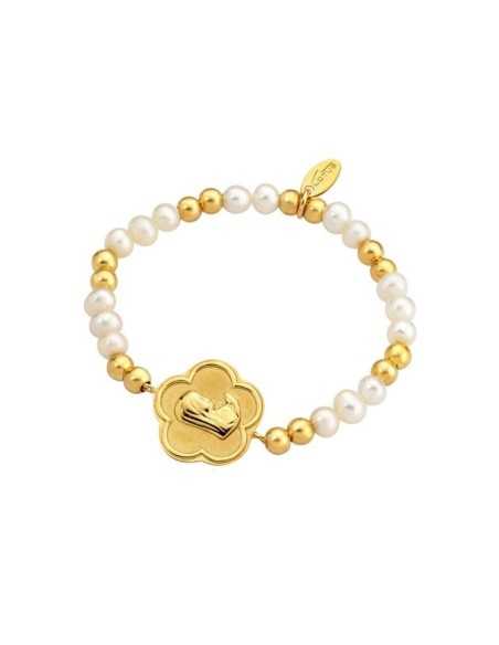 Lotus Silver Pulsera Comunión Plata Chapada