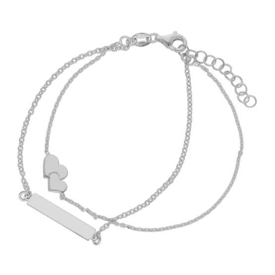 Liska Pulsera Esclava Corazones Doble