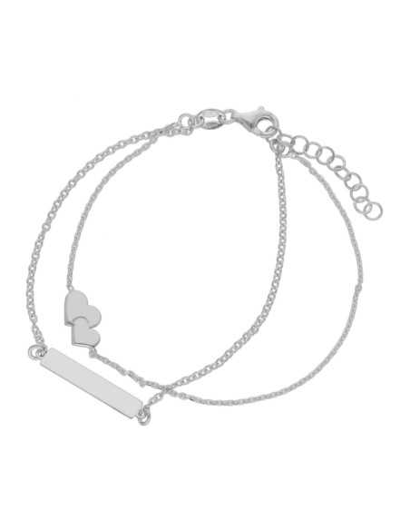 Liska Pulsera Esclava Corazones Doble