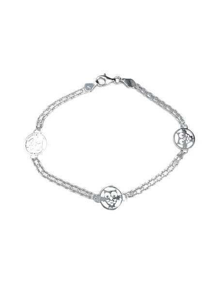 Pulsera Plata Búhos