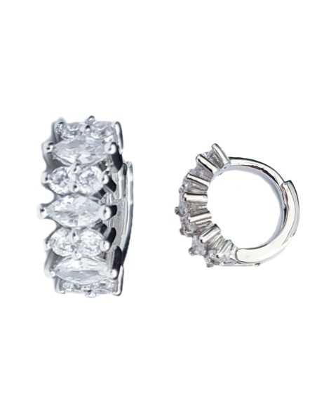 Amagoa Pendientes Aro Circonitas