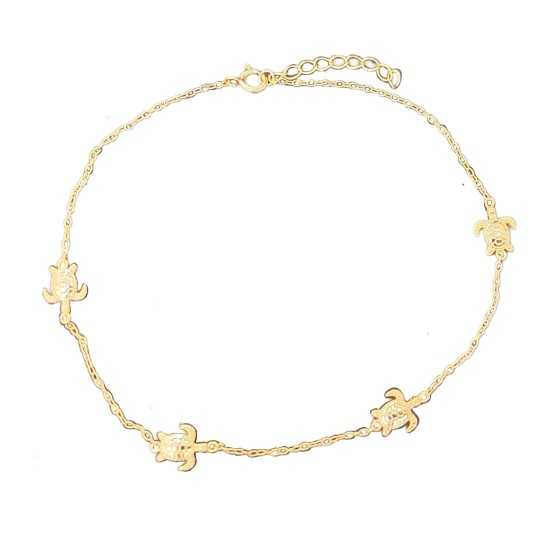 Tobillera Tortugas Dorada