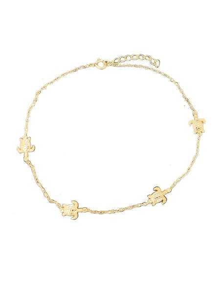 Tobillera Tortugas Dorada