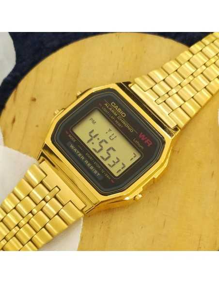Casio Vintage Dorado Esf Negra