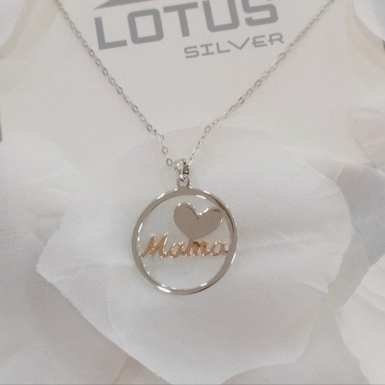 Lotus Silver Collar Mamá Bicolor