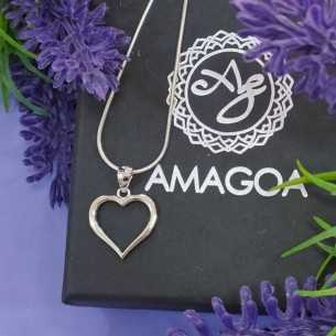 Amagoa Colgante Corazón Calado