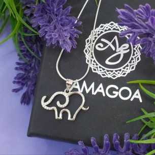 Amagoa Colgante Elefante Calado