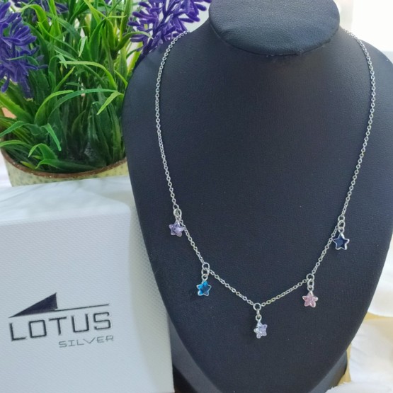 Lotus Silver Collar Estrellas Multicolor