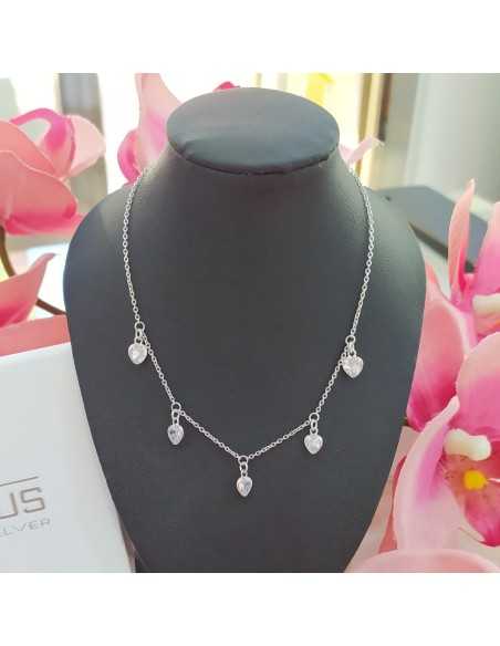 Lotus Silver Gargantilla Trendy corazones