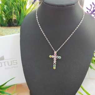 Lotus Silver Collar Cruz Multicolor