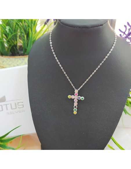 Lotus Silver Collar Cruz Multicolor