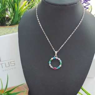 Lotus Silver Collar Redondo Multicolor