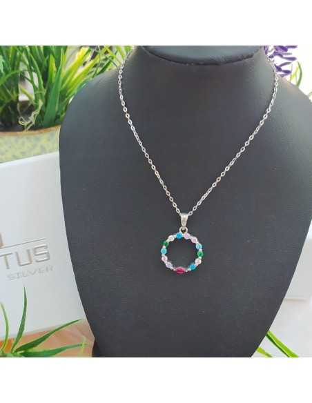 Lotus Silver Collar Redondo Multicolor