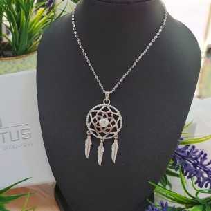 Lotus Silver Collar Atrapasueños Circonita