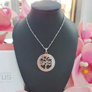 Lotus Silver Collar Árbol de la vida