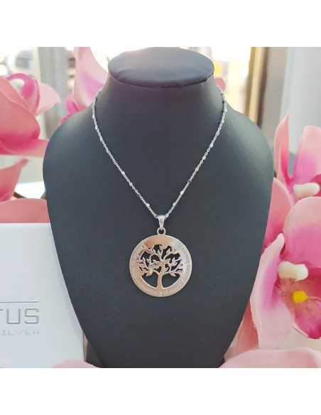 Lotus Silver Collar Árbol de la vida
