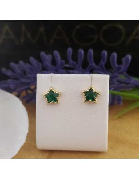 Amagoa Pendientes Estrella Tuerca