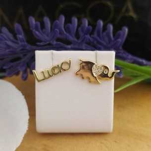 Amagoa Pendientes Elefante Lucky