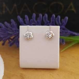 Samar Pendientes Margarita Blanca