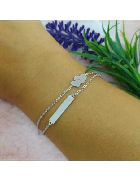 Liska Pulsera Esclava Corazones Doble