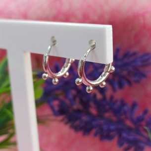 Amagoa Pendientes Aros bolitas