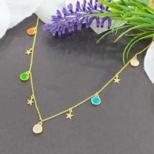 Amagoa Gargantilla Chatones y Estrellas
