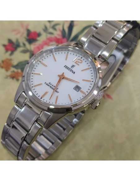 Festina Clásico Cadena Esfera Blanca