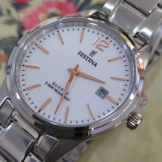 Festina Clásico Cadena Esfera Blanca