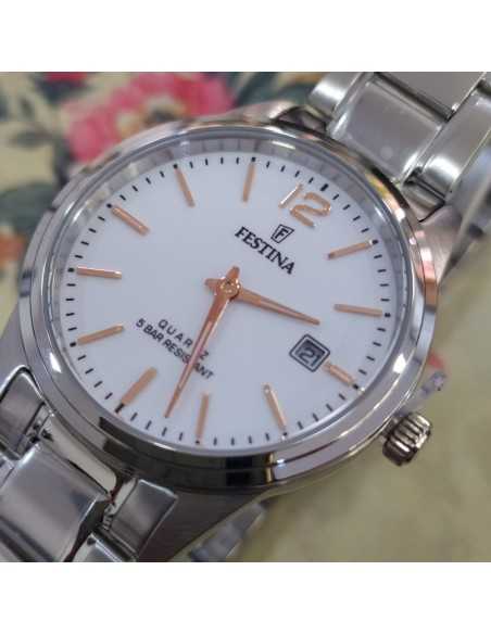 Festina Clásico Cadena Esfera Blanca
