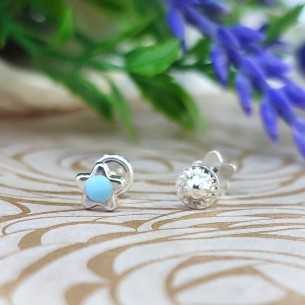 Samar Pendientes Estrella Tuerca