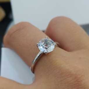 Lotus Silver Anillo Cristal