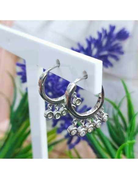 Lotus Silver Trendy Aro Chatones Colgantes