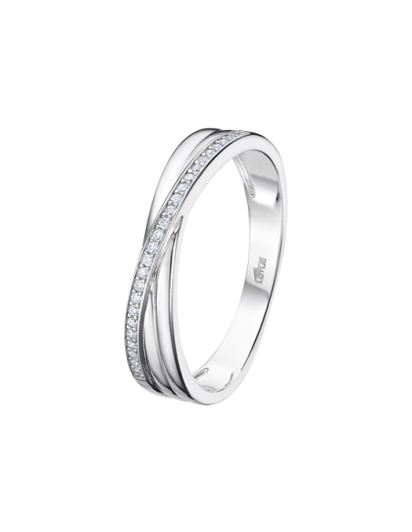 Lotus Silver Anillo Cruzado