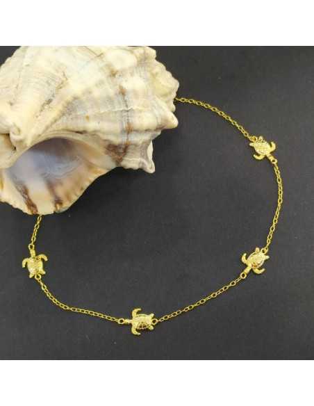 Tobillera Tortugas Dorada