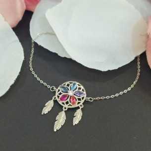 Lotus Silver Pulsera Atrapasueños Colores