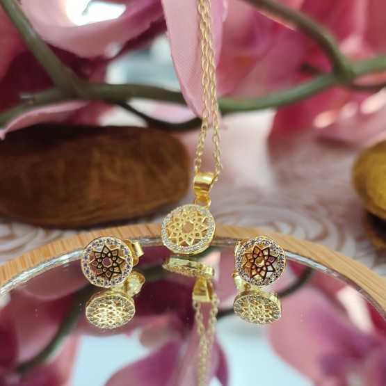 Amagoa Juego Gargantilla + Pendientes...