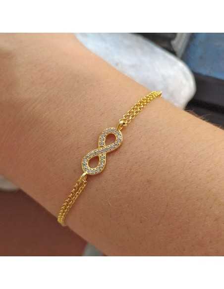 Lotus Silver Pulsera Infinito Doble Cadena