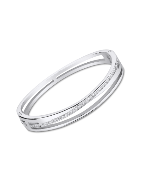 Lotus Style Pulsera Rígida Circonitas