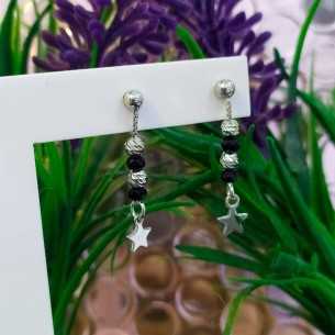 Amagoa Pendientes Piedras Talladas y Lisas