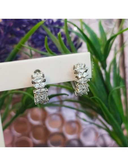 Amagoa Pendientes Aro Circonitas