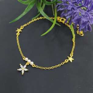 Amagoa Pulsera Estrellas Y Perlas