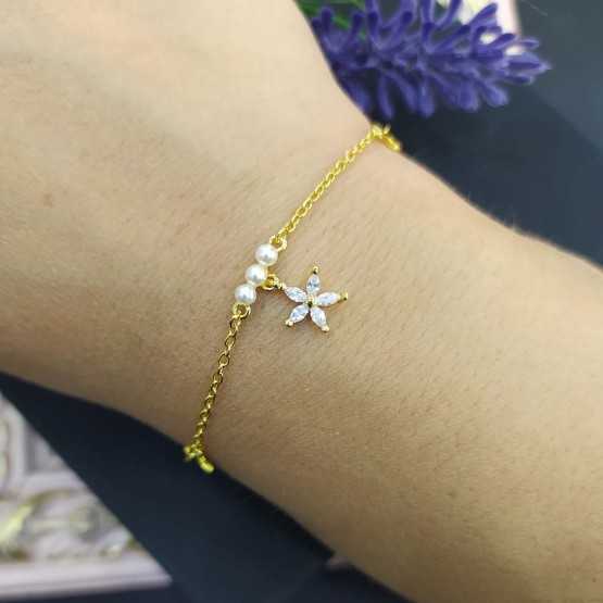 Amagoa Pulsera Estrellas Y Perlas