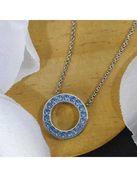 Marea Collar Acero Esfera Circonitas