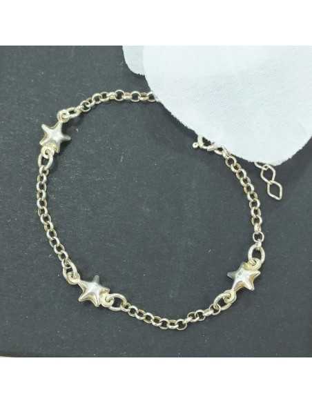 Pulsera Plata Estrellas