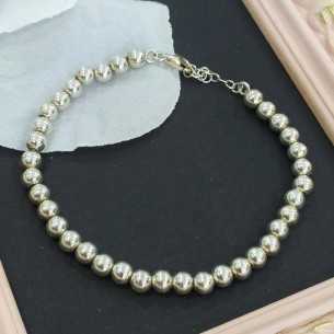 Pulsera Plata Bolas Grandes L