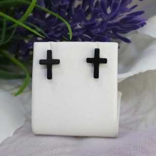 Lotus Style LS2227-4 Men´s Earrings Cruz Negra